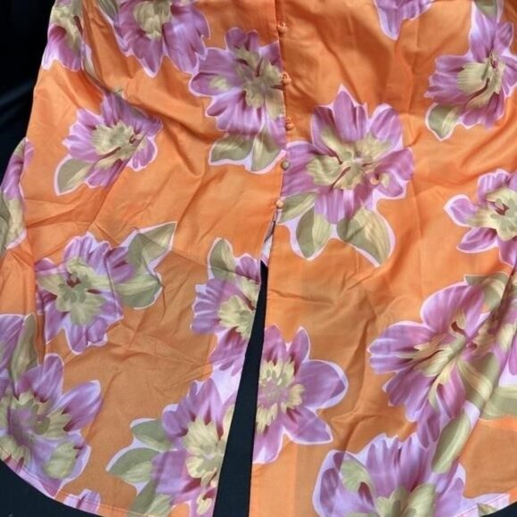 **In The Style** Midi Dress with Button Closure and Smocked Cuffs 14 NWT - Picture 7 of 14